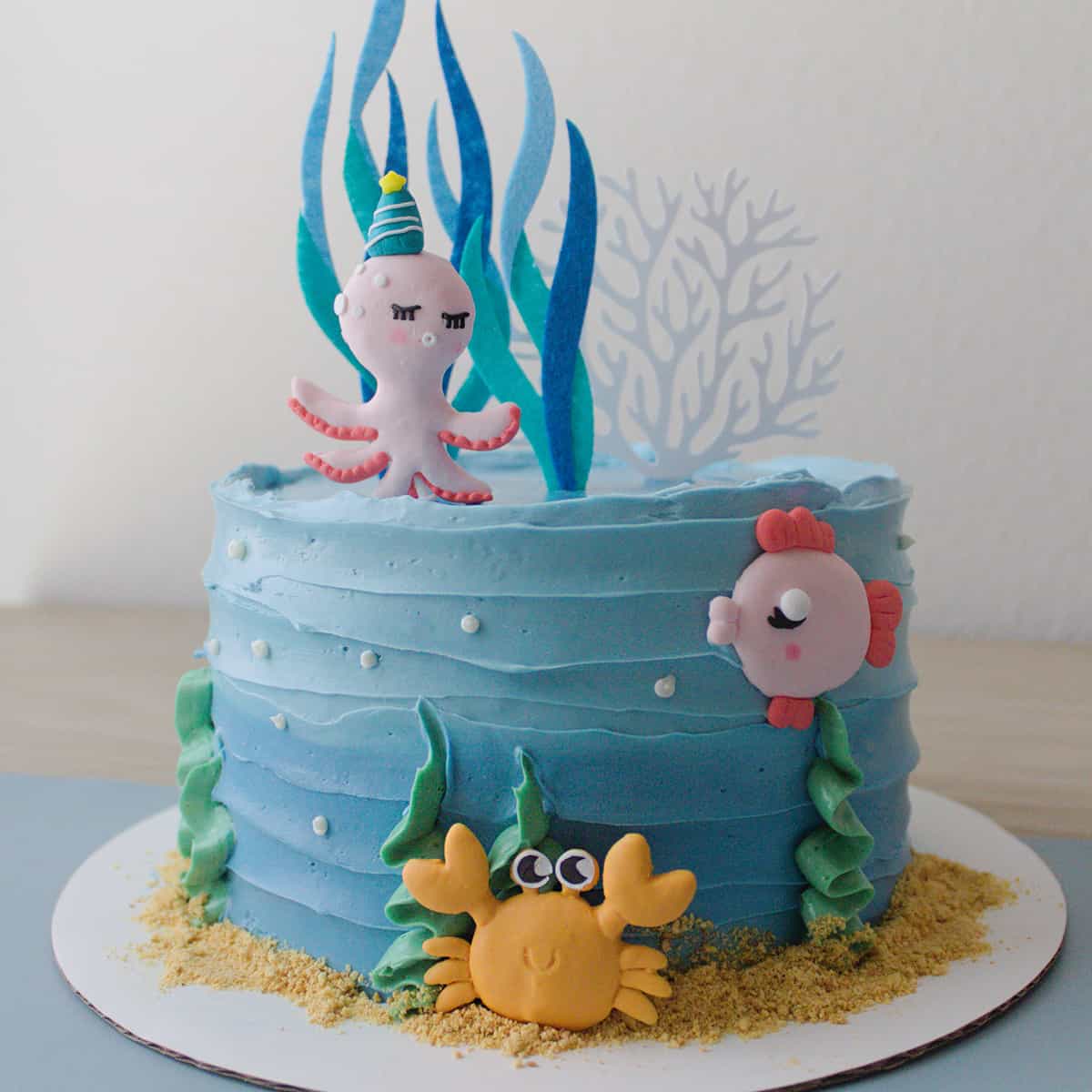 Décorations Gâteau Thème Océan - 15 Pièces - Figurines Animaux Marins Résine - Pour Anniversaire, Cupcakes